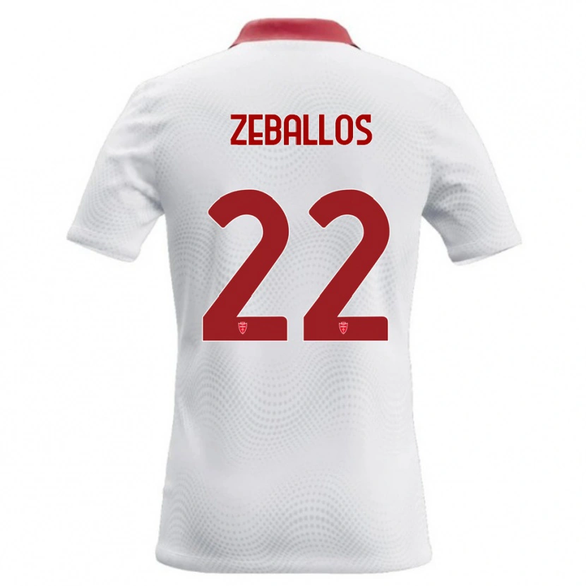 Danxen Mulher Camisola Exequiel Zeballos #22 Branco Vermelho Alternativa 2026/27 Camisa Brasil