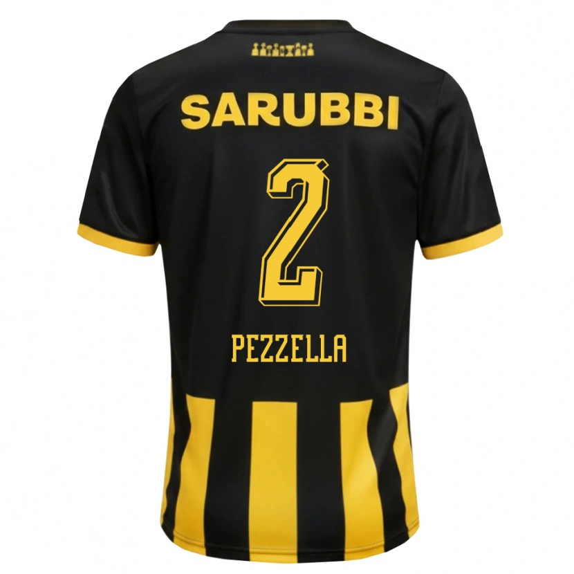 Danxen Mulher Camisola Germán Pezzella #2 Preto Amarelo Principal 2026/27 Camisa Brasil