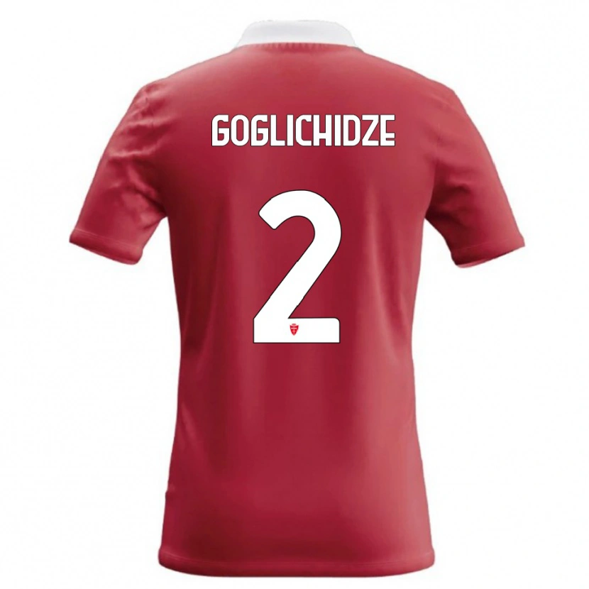 Danxen Mulher Camisola Saba Goglichidze #2 Vermelho Branco Principal 2026/27 Camisa Brasil