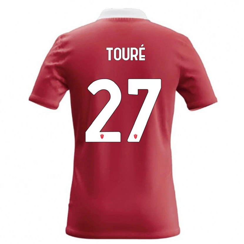 Danxen Mulher Camisola Idrissa Touré #27 Vermelho Branco Principal 2026/27 Camisa Brasil