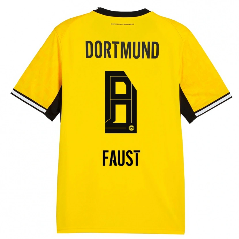 Danxen Mulher Camisola Tom Faust #8 Amarelo Preto Branco Principal 2026/27 Camisa Brasil