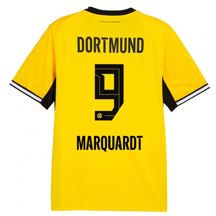Danxen Mulher Camisola Dana Marquardt #9 Amarelo Preto Branco Principal 2026/27 Camisa Brasil