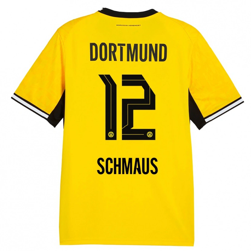 Danxen Mulher Camisola Massimiliano Schmaus #12 Amarelo Preto Branco Principal 2026/27 Camisa Brasil