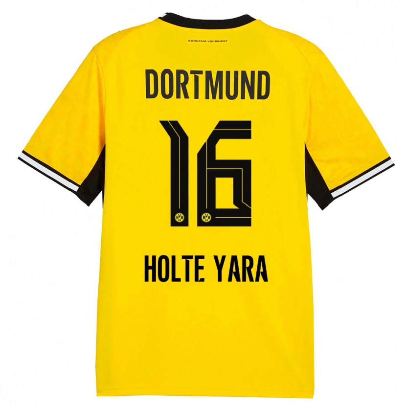 Danxen Mulher Camisola Ten Holte Yara #16 Amarelo Preto Branco Principal 2026/27 Camisa Brasil