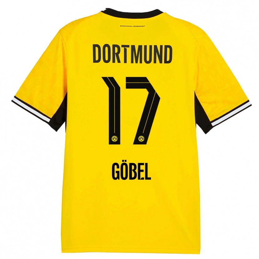 Danxen Mulher Camisola Patrick Göbel #17 Amarelo Preto Branco Principal 2026/27 Camisa Brasil