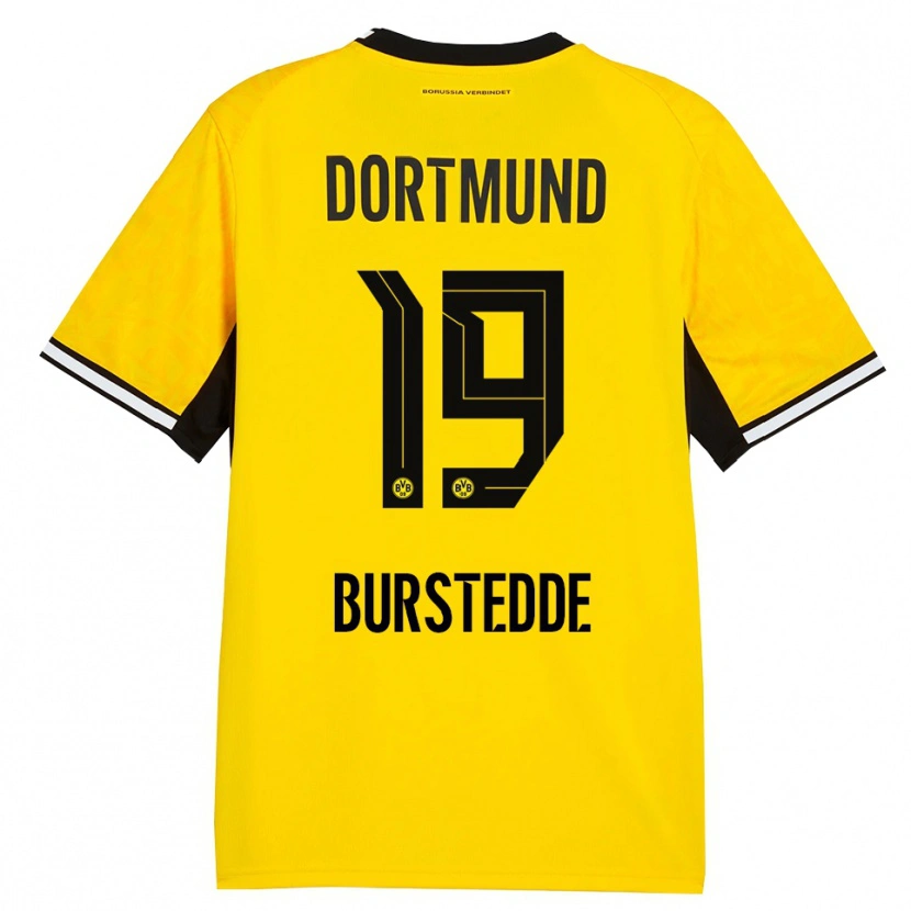 Danxen Mulher Camisola Joshua Burstedde #19 Amarelo Preto Branco Principal 2026/27 Camisa Brasil