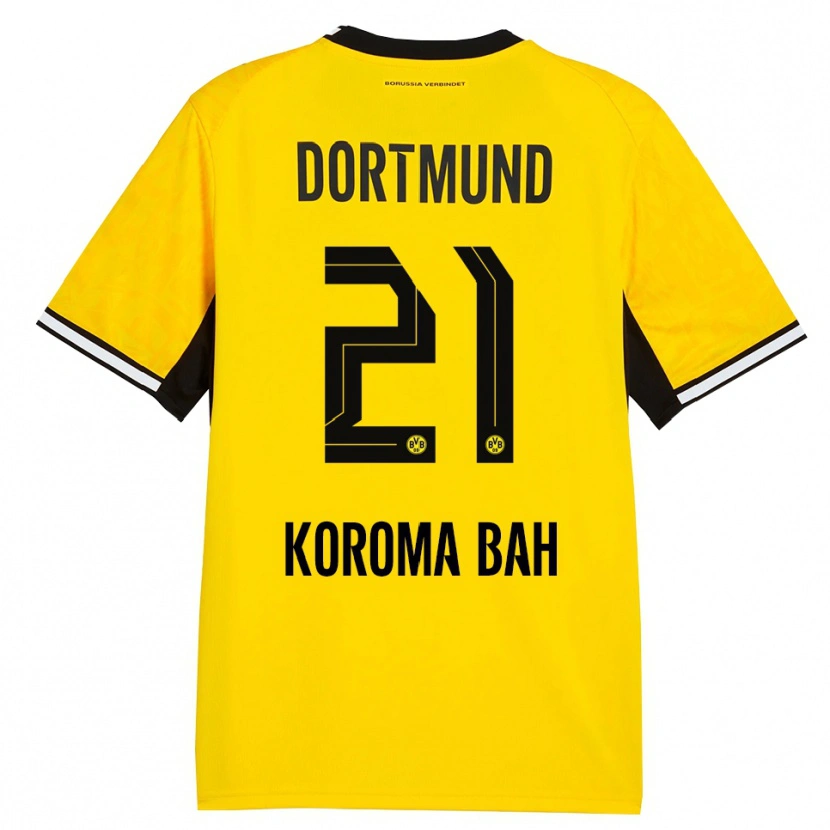 Danxen Mulher Camisola Septimus Koroma Bah #21 Amarelo Preto Branco Principal 2026/27 Camisa Brasil