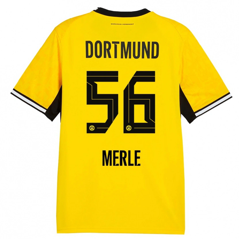 Danxen Mulher Camisola Albers Merle #56 Amarelo Preto Branco Principal 2026/27 Camisa Brasil