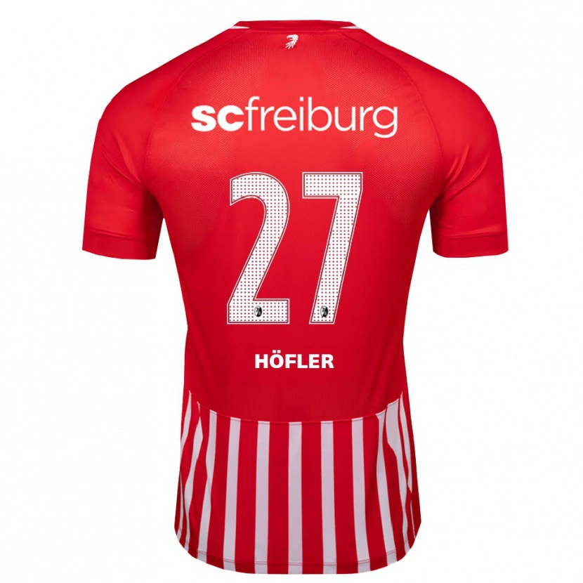 Danxen Mulher Camisola Nicolas Höfler #27 Vermelho Branco Preto Principal 2026/27 Camisa Brasil