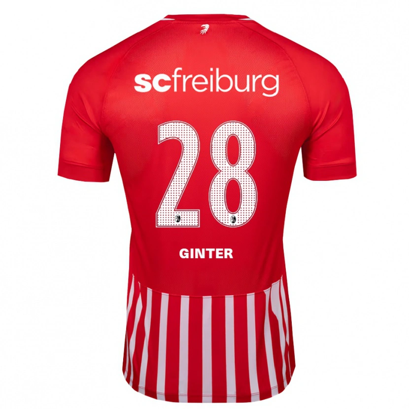 Danxen Mulher Camisola Matthias Ginter #28 Vermelho Branco Preto Principal 2026/27 Camisa Brasil