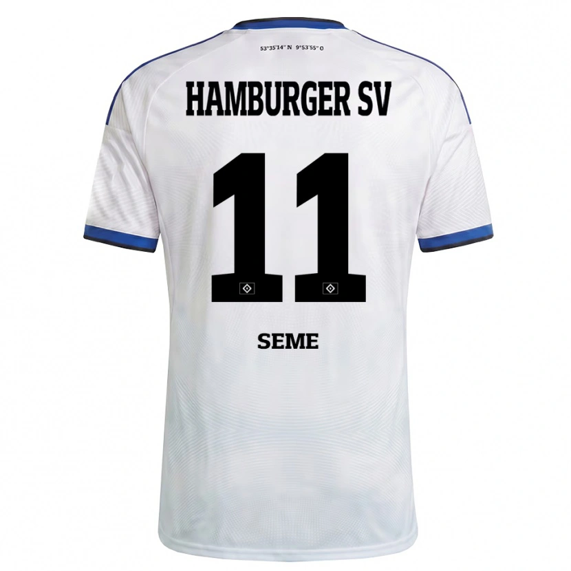 Danxen Mulher Camisola Anna-Katharina Seme #11 Branco Preto Azul Principal 2026/27 Camisa Brasil