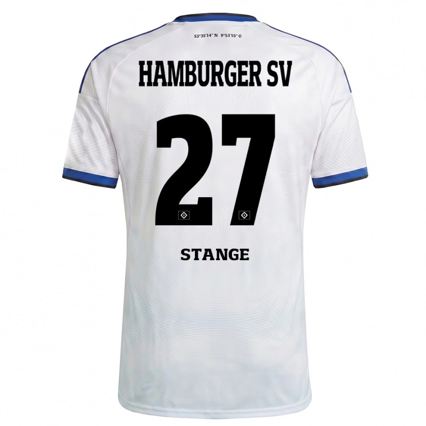 Danxen Mulher Camisola Tobias Stange #27 Branco Preto Azul Principal 2026/27 Camisa Brasil