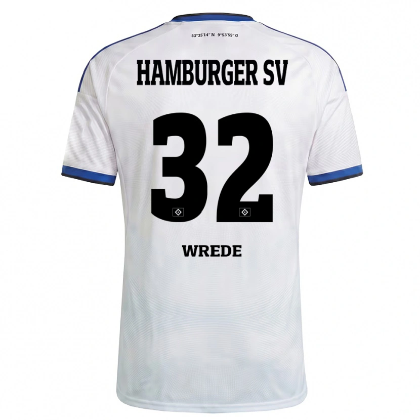 Danxen Mulher Camisola Lotta Wrede #32 Branco Preto Azul Principal 2026/27 Camisa Brasil