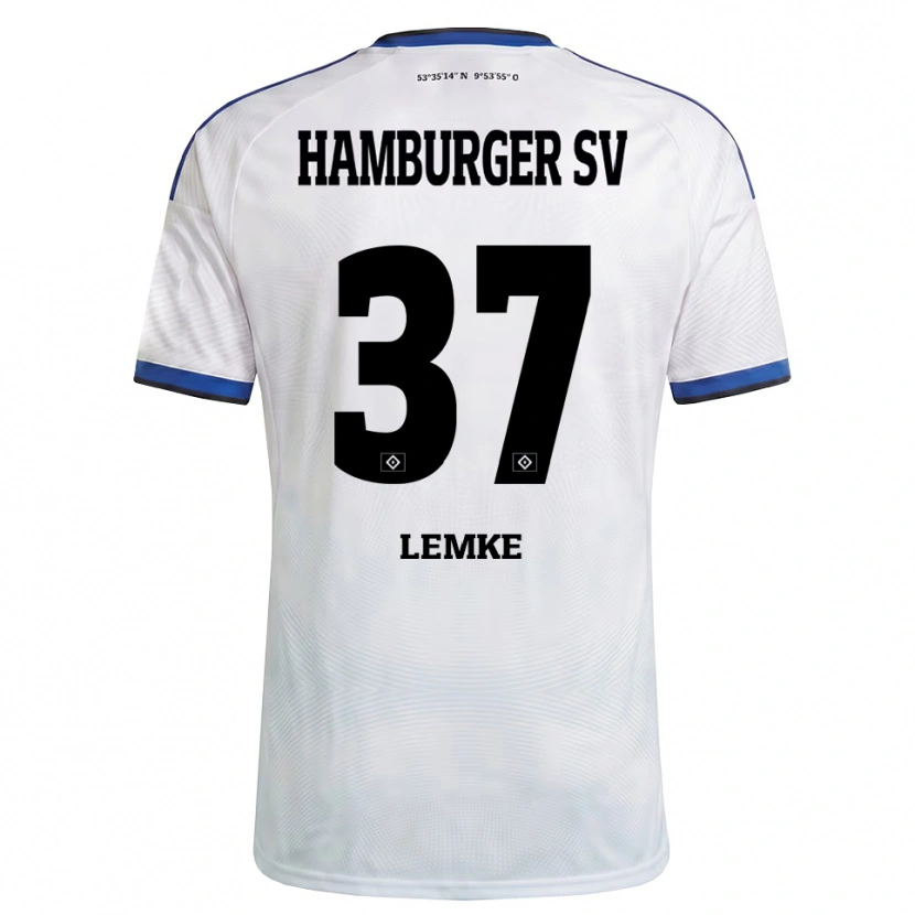 Danxen Mulher Camisola Louis Lemke #37 Branco Preto Azul Principal 2026/27 Camisa Brasil
