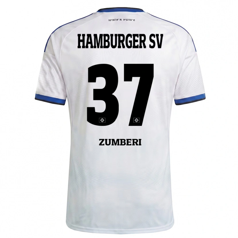 Danxen Mulher Camisola Valon Zumberi #37 Branco Preto Azul Principal 2026/27 Camisa Brasil