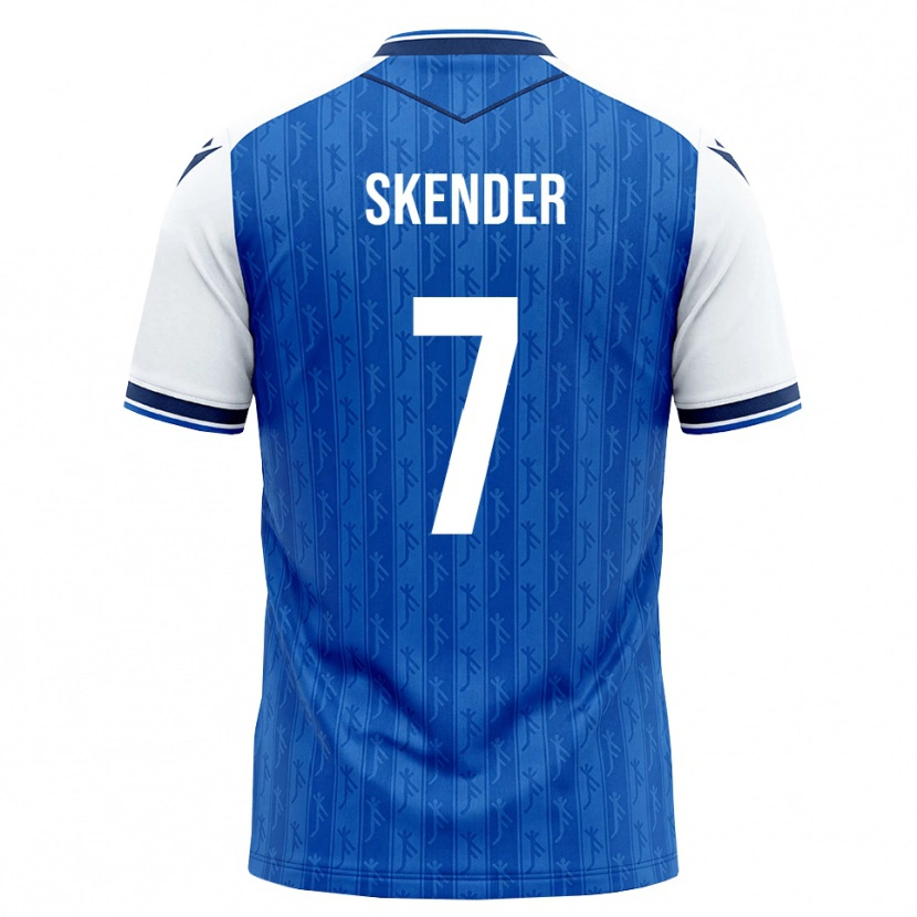 Danxen Mulher Camisola Alexandros Skender #7 Azul Real Branco Principal 2026/27 Camisa Brasil