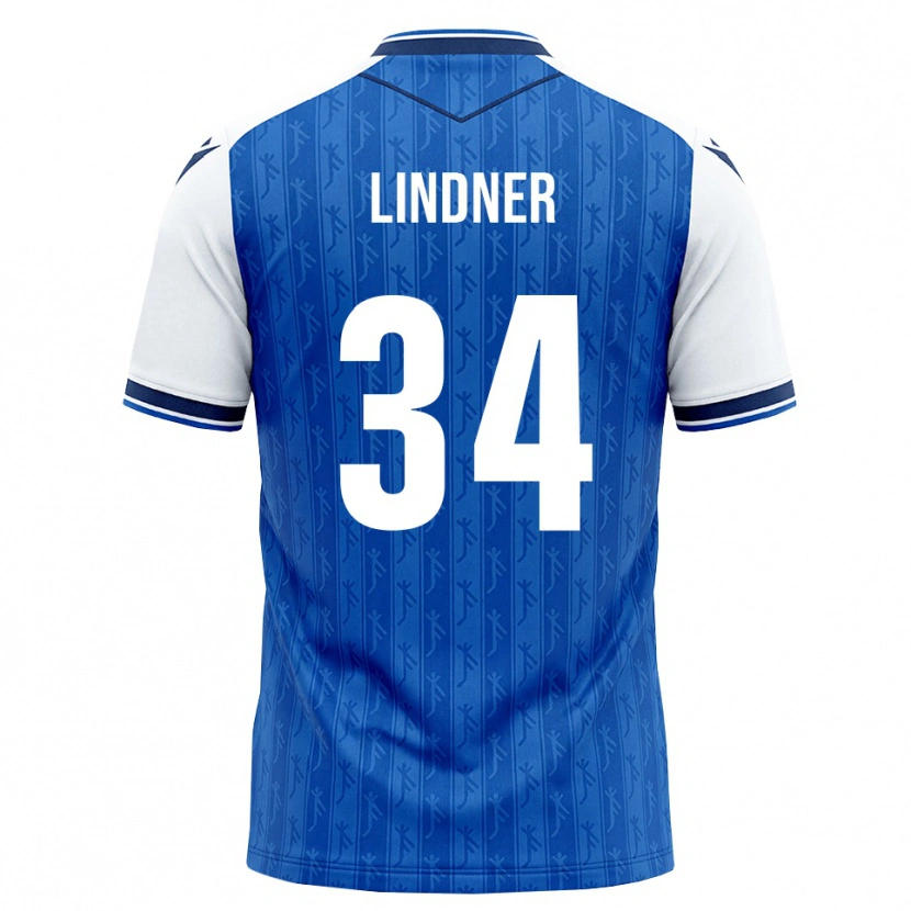 Danxen Mulher Camisola Sophie Lindner #34 Azul Real Branco Principal 2026/27 Camisa Brasil