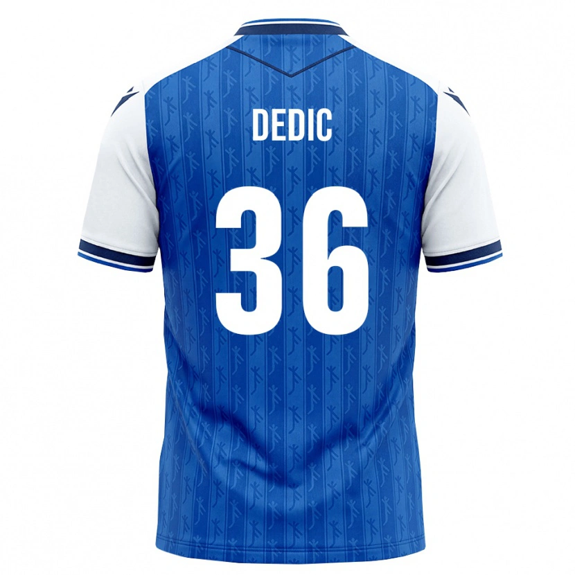 Danxen Mulher Camisola Jakov Dedic #36 Azul Real Branco Principal 2026/27 Camisa Brasil