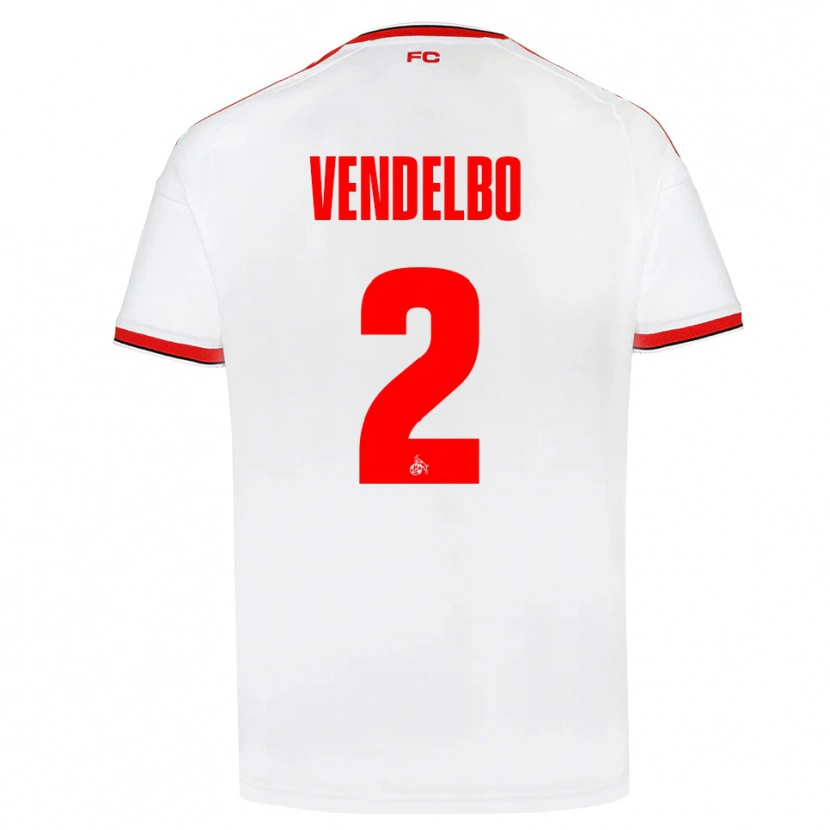 Danxen Mulher Camisola Sofie Vendelbo #2 Branco Vermelho Preto Principal 2026/27 Camisa Brasil