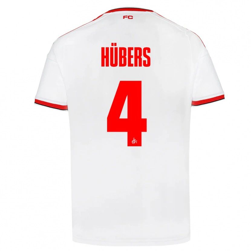 Danxen Mulher Camisola Timo Hübers #4 Branco Vermelho Preto Principal 2026/27 Camisa Brasil