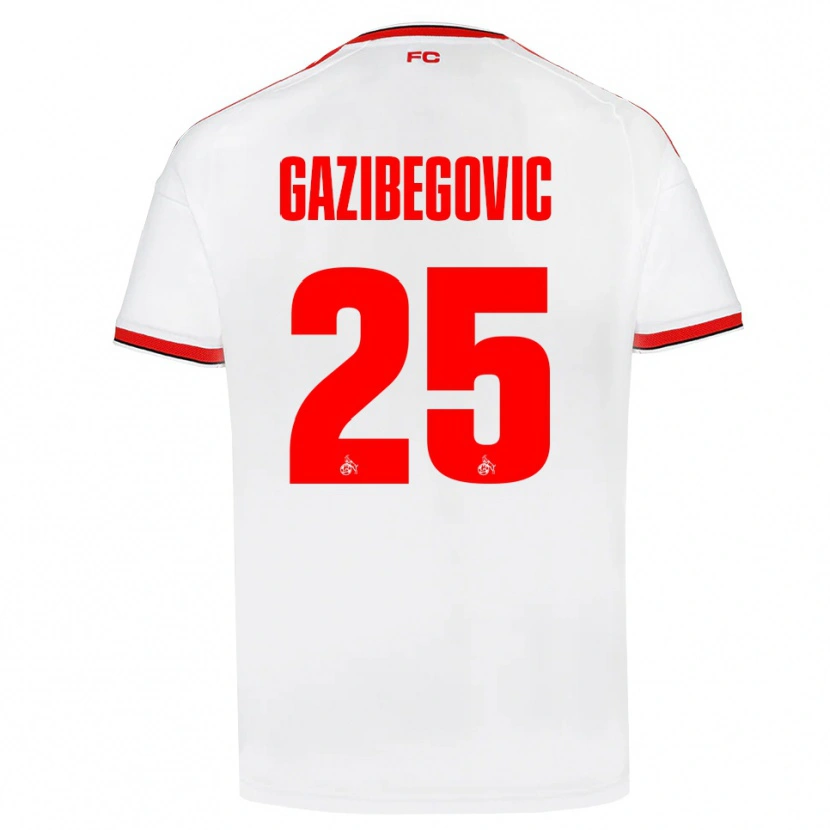 Danxen Mulher Camisola Jusuf Gazibegovic #25 Branco Vermelho Preto Principal 2026/27 Camisa Brasil
