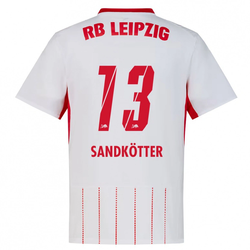 Danxen Mulher Camisola Constantin Sandkötter #13 Vermelho Branco Amarelo Principal 2026/27 Camisa Brasil