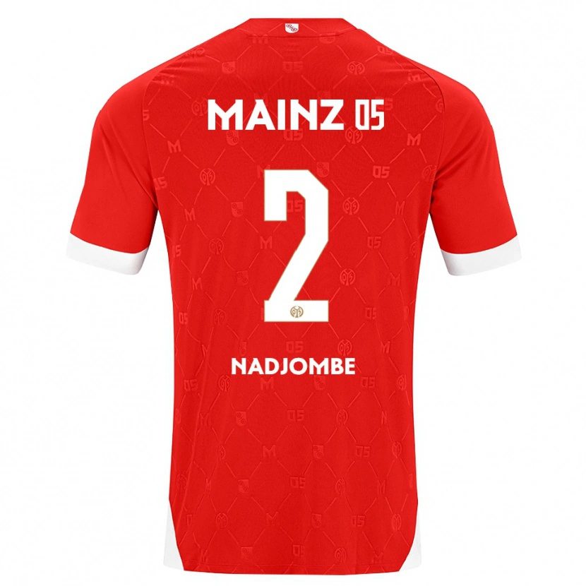 Danxen Mulher Camisola Jean-Marie Nadjombe #2 Vermelho Branco Principal 2026/27 Camisa Brasil