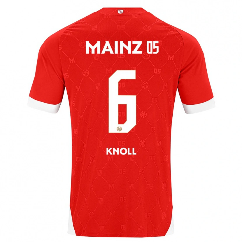 Danxen Mulher Camisola Max Knoll #6 Vermelho Branco Principal 2026/27 Camisa Brasil
