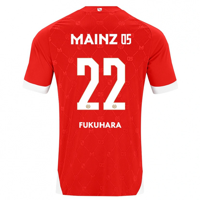Danxen Mulher Camisola Yuuka Fukuhara #22 Vermelho Branco Principal 2026/27 Camisa Brasil