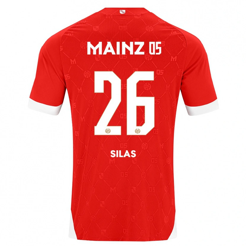 Danxen Mulher Camisola Silas Katompa Mvumpa #26 Vermelho Branco Principal 2026/27 Camisa Brasil