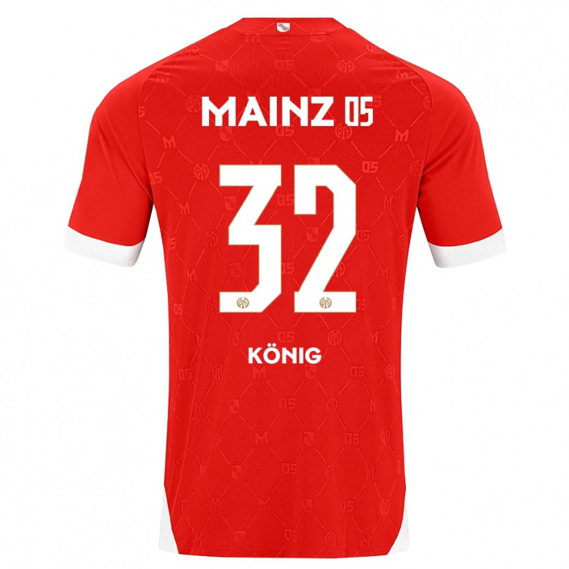 Danxen Mulher Camisola Raúl König #32 Vermelho Branco Principal 2026/27 Camisa Brasil