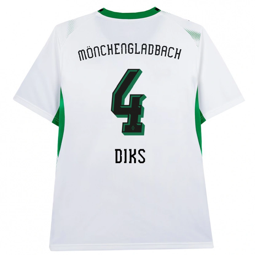 Danxen Mulher Camisola Kevin Diks #4 Branco Verde Preto Principal 2026/27 Camisa Brasil