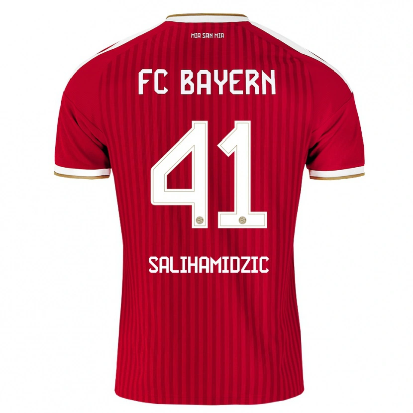 Danxen Mulher Camisola Nick Salihamidzic #41 Vermelho Branco Azul Principal 2026/27 Camisa Brasil