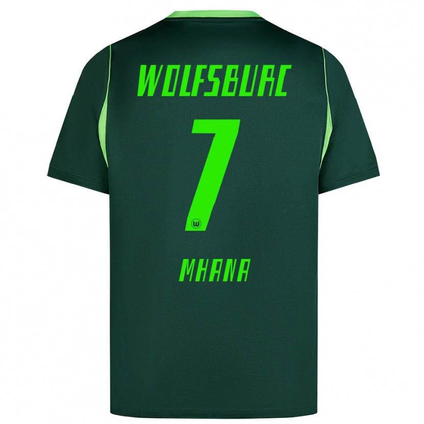 Danxen Mulher Camisola Younes Mhana #7 Verde Escuro Branco Principal 2026/27 Camisa Brasil