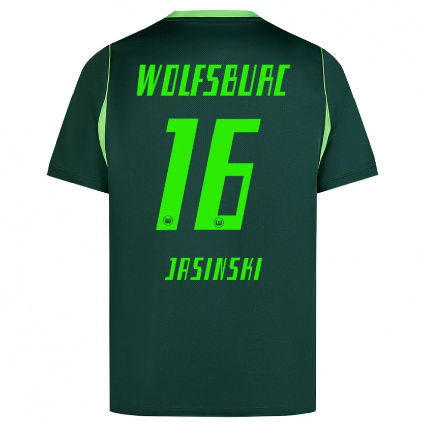 Danxen Mulher Camisola Mateusz Jasinski #16 Verde Escuro Branco Principal 2026/27 Camisa Brasil