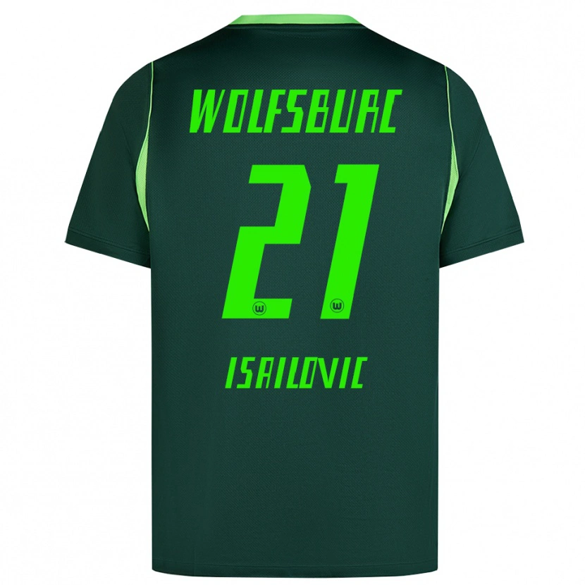Danxen Mulher Camisola Nikola Isailovic #21 Verde Escuro Branco Principal 2026/27 Camisa Brasil