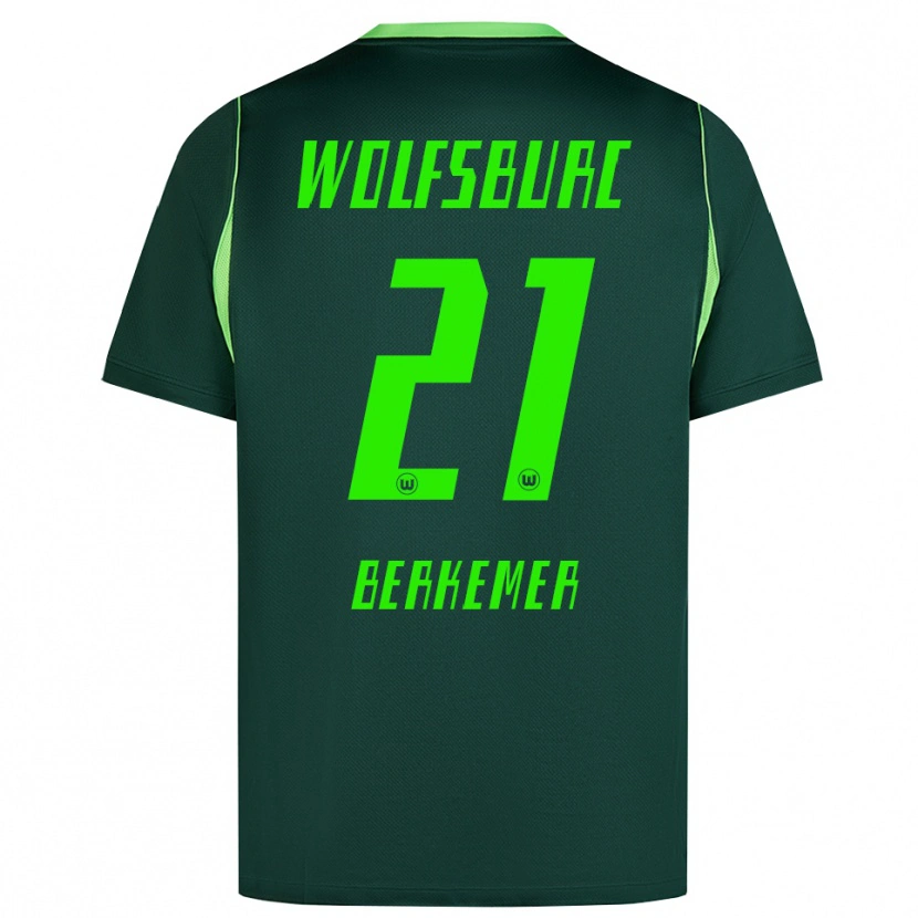 Danxen Mulher Camisola Melvin Berkemer #21 Verde Escuro Branco Principal 2026/27 Camisa Brasil