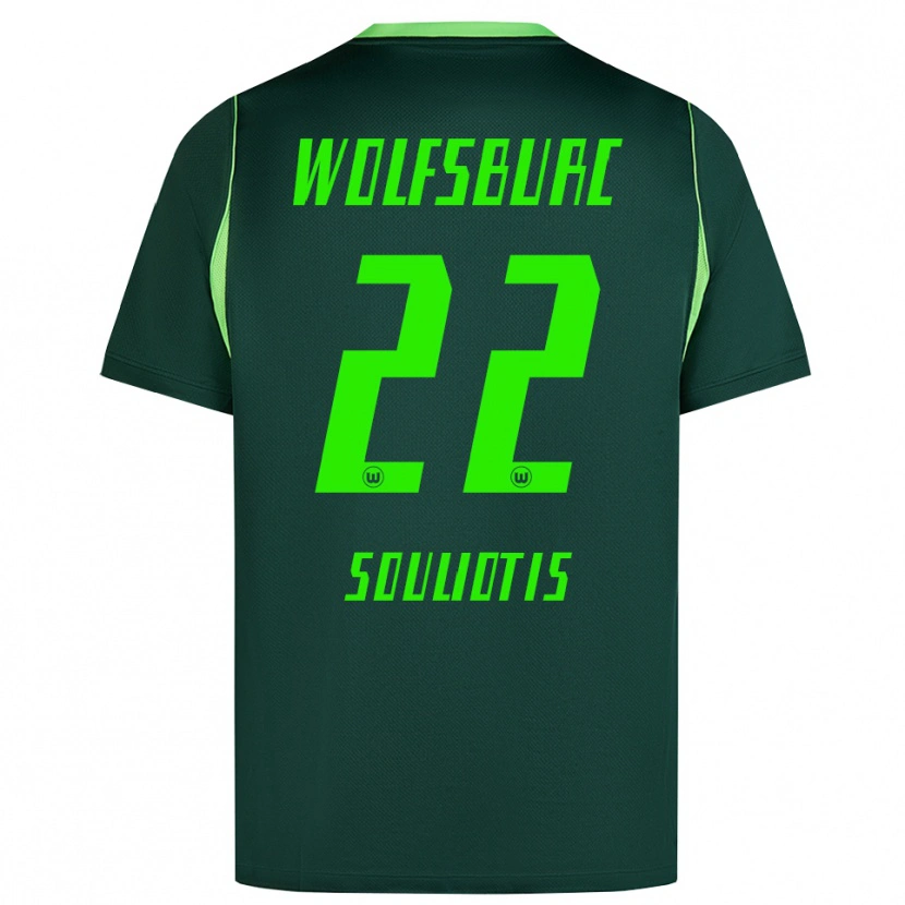 Danxen Mulher Camisola Spyridon Souliotis #22 Verde Escuro Branco Principal 2026/27 Camisa Brasil