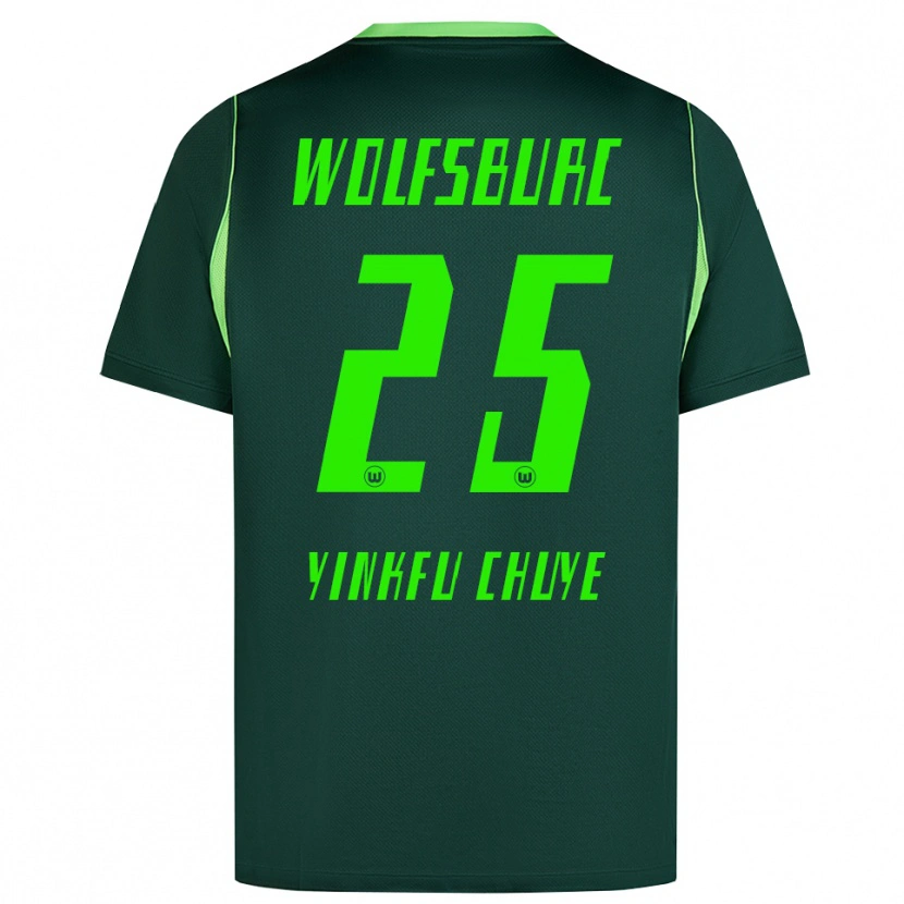 Danxen Mulher Camisola Miguel Yinkfu Chuye #25 Verde Escuro Branco Principal 2026/27 Camisa Brasil