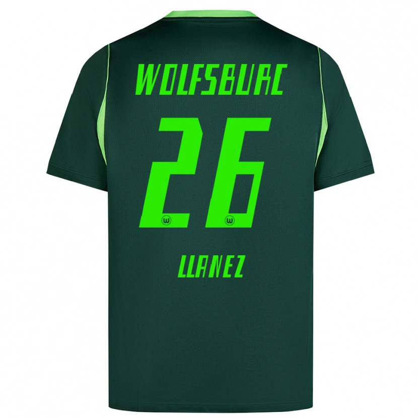 Danxen Mulher Camisola Ulysses Llanez #26 Verde Escuro Branco Principal 2026/27 Camisa Brasil