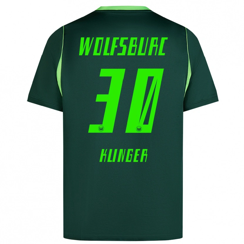 Danxen Mulher Camisola Niklas Klinger #30 Verde Escuro Branco Principal 2026/27 Camisa Brasil