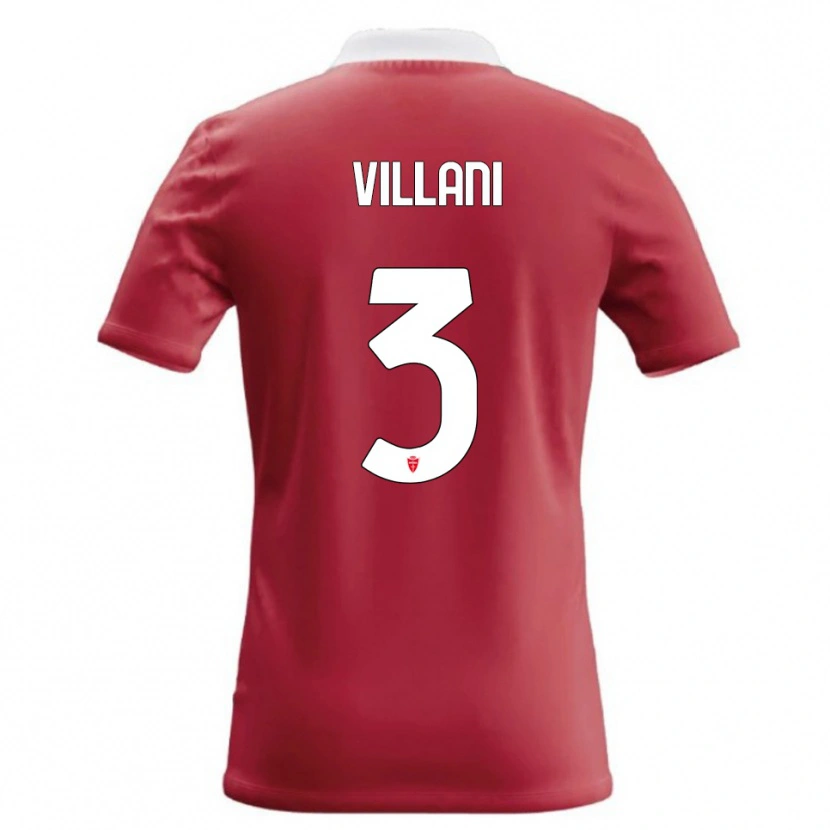 Danxen Mulher Camisola Matteo Villani #3 Vermelho Branco Principal 2026/27 Camisa Brasil