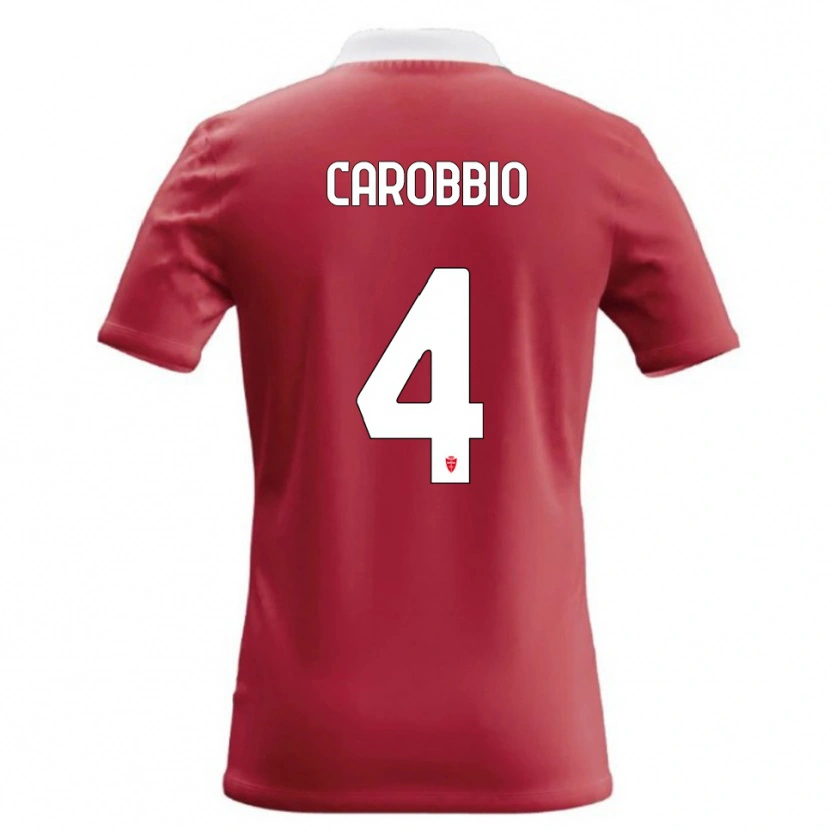 Danxen Mulher Camisola Giacomo Carobbio #4 Vermelho Branco Principal 2026/27 Camisa Brasil