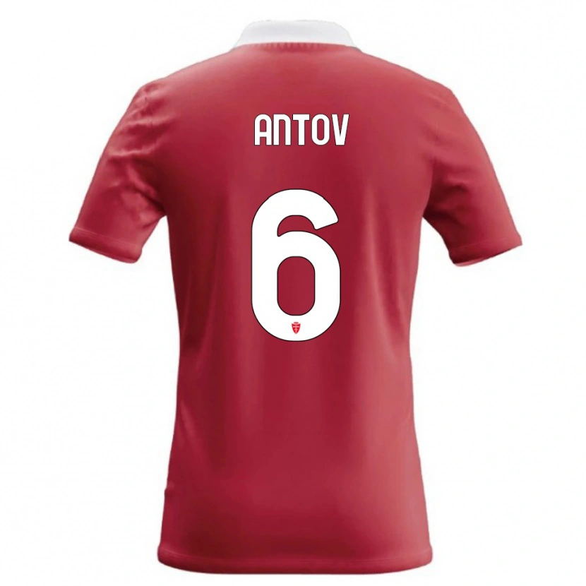 Danxen Mulher Camisola Valentin Antov #6 Vermelho Branco Principal 2026/27 Camisa Brasil