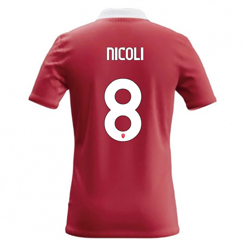 Danxen Mulher Camisola Andrea Nicoli #8 Vermelho Branco Principal 2026/27 Camisa Brasil