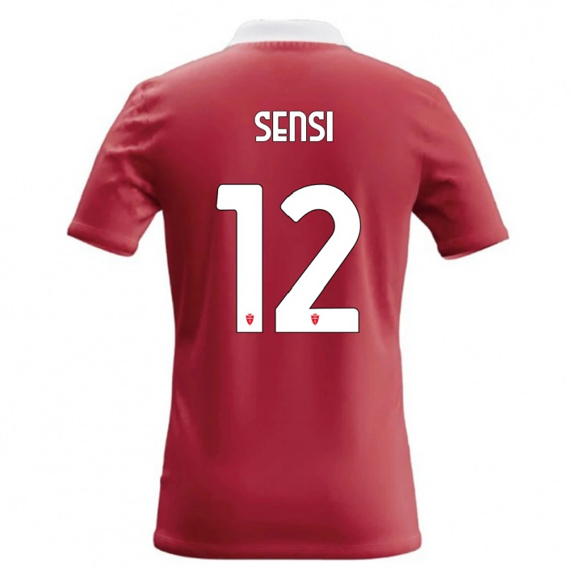 Danxen Mulher Camisola Stefano Sensi #12 Vermelho Branco Principal 2026/27 Camisa Brasil