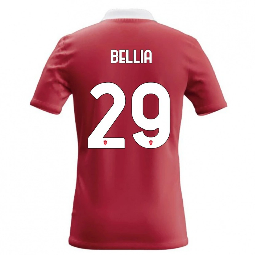 Danxen Mulher Camisola Edoardo Bellia #29 Vermelho Branco Principal 2026/27 Camisa Brasil
