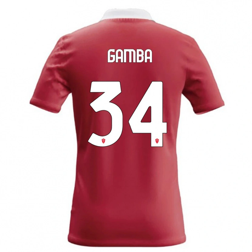 Danxen Mulher Camisola Alberto Gamba #34 Vermelho Branco Principal 2026/27 Camisa Brasil
