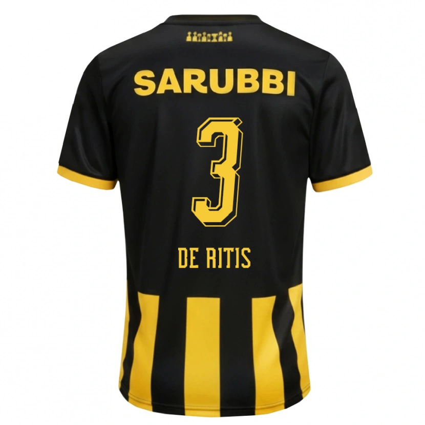 Danxen Mulher Camisola Mathías De Ritis #3 Preto Amarelo Principal 2026/27 Camisa Brasil