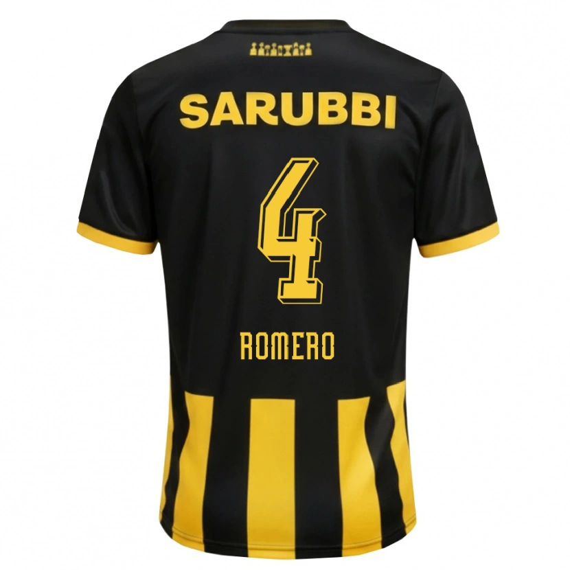 Danxen Mulher Camisola Franco Romero #4 Preto Amarelo Principal 2026/27 Camisa Brasil